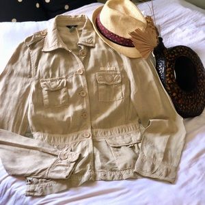 J.Crew Casual Tan Military Jacket